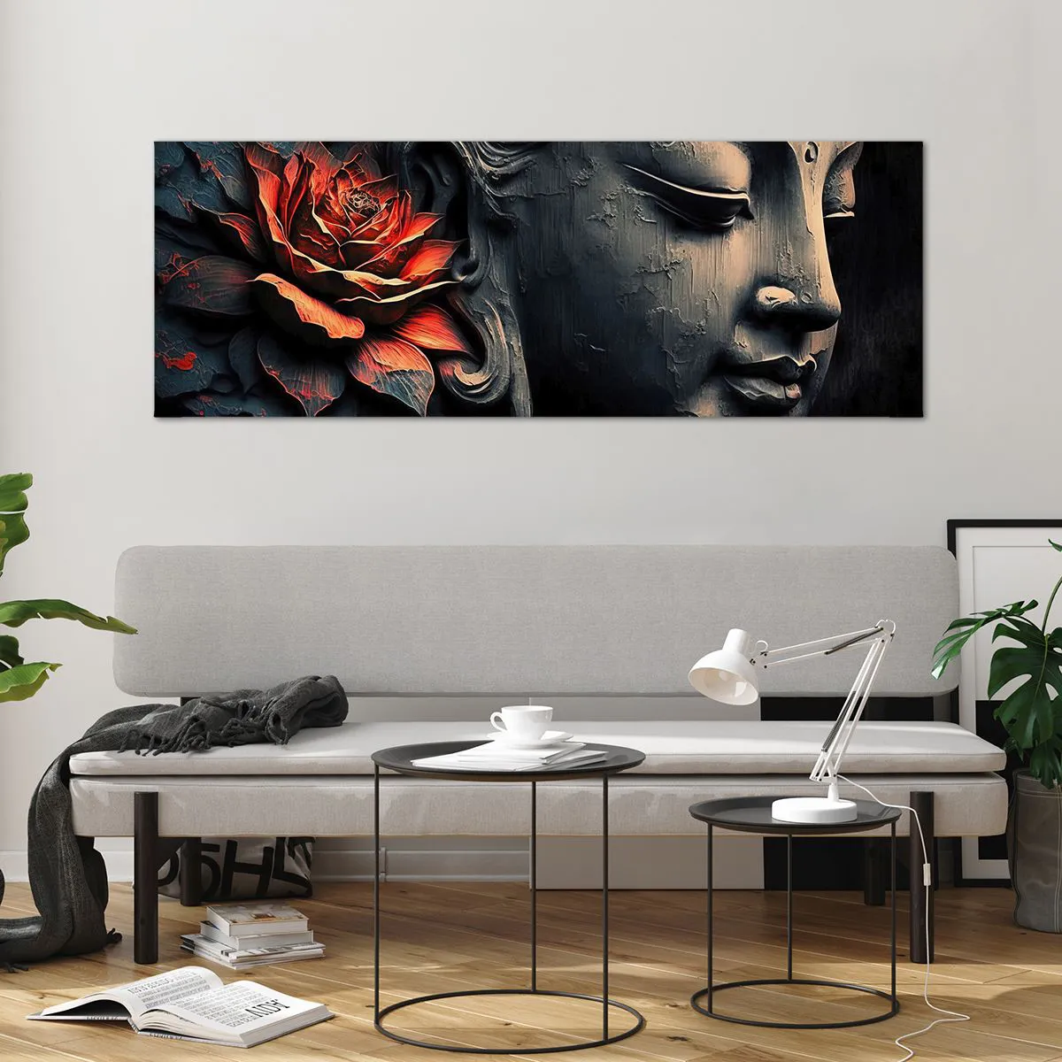 Schilderen op glas - In harmonie met de wereld - 140x50 cm