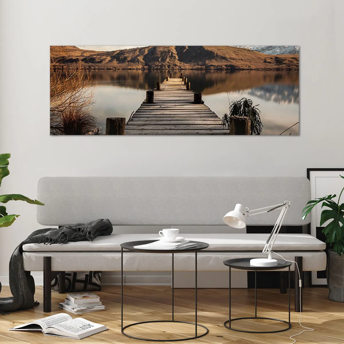 Obraz na skle - Krajina v tichu - 140x50 cm