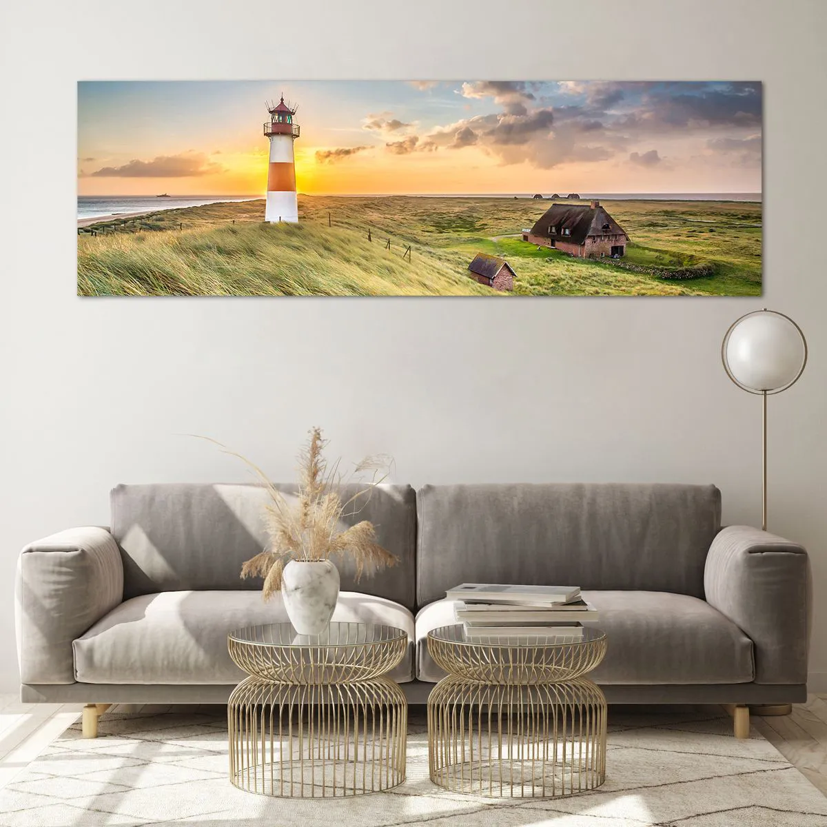 Quadro em vidro - Entre as ondas - 160x50 cm