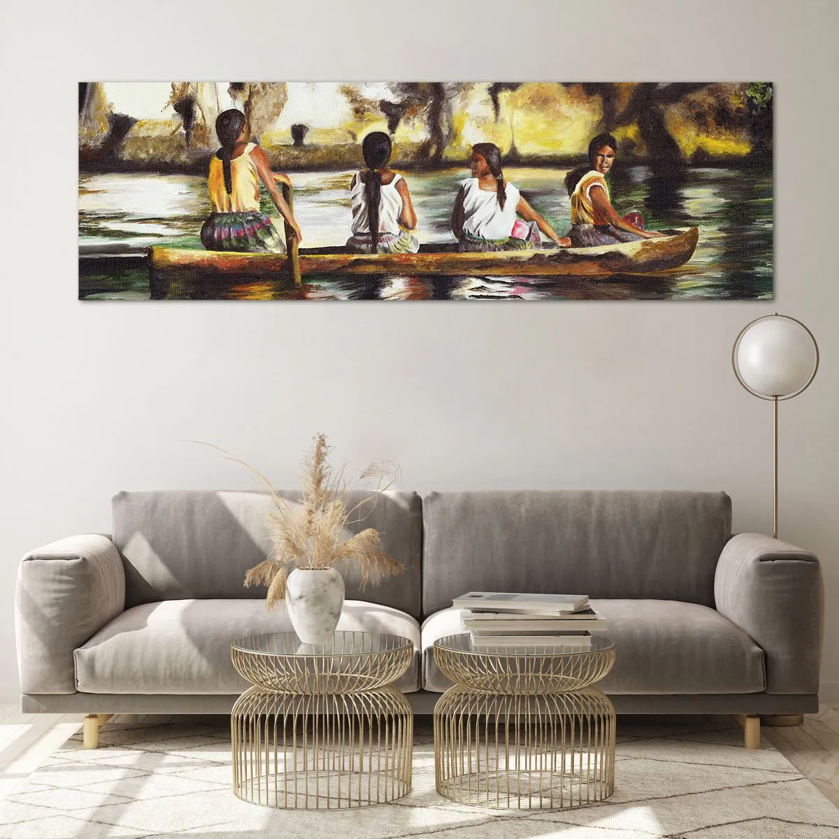 Tablou pe sticlă - Într-un paradis polinezian - 160x50 cm