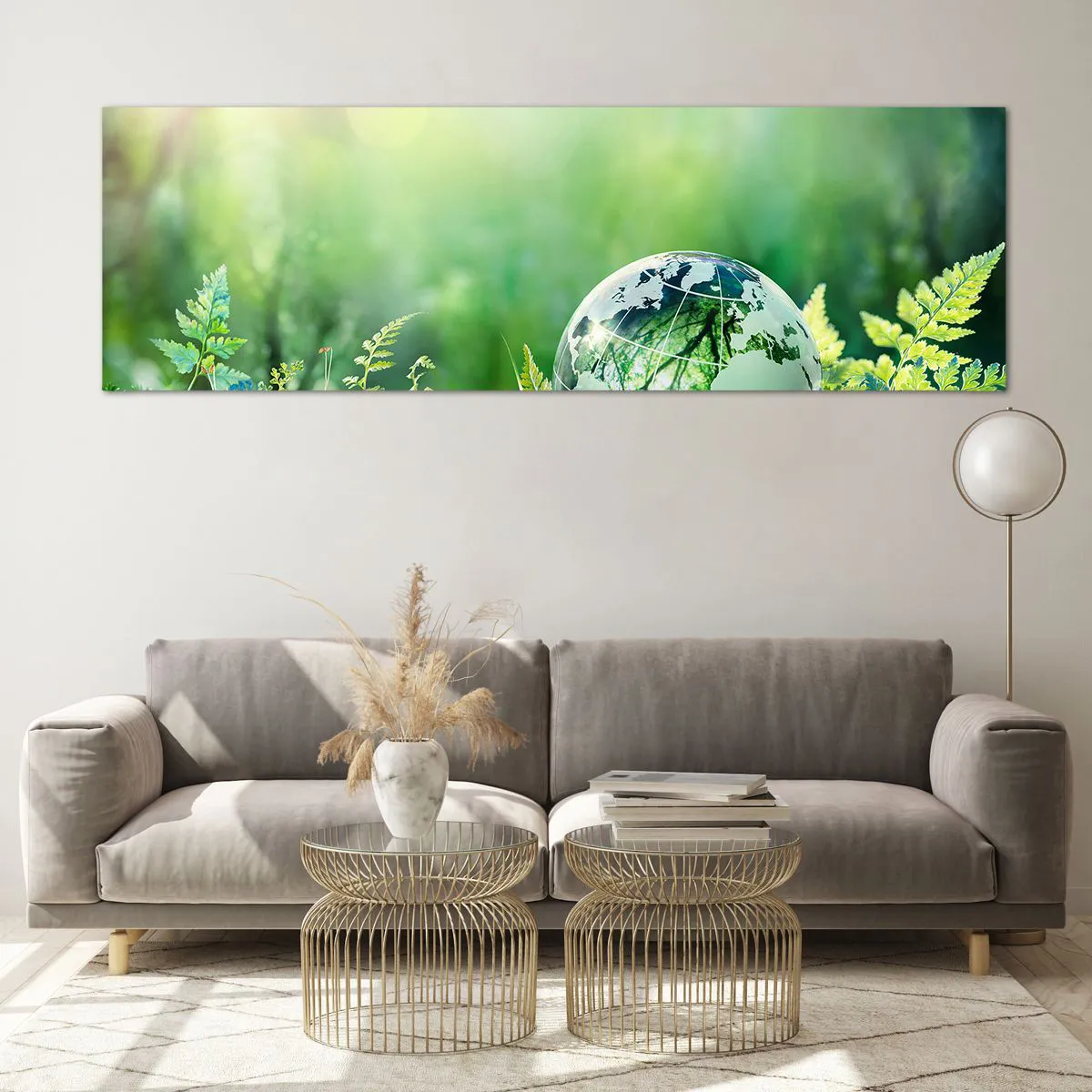 Üveg kép - A zöld bolygó - 160x50 cm