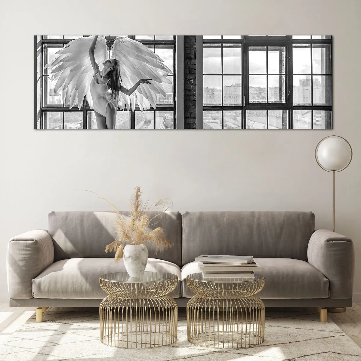 Quadro em vidro - Cidade dos Anjos? - 160x50 cm