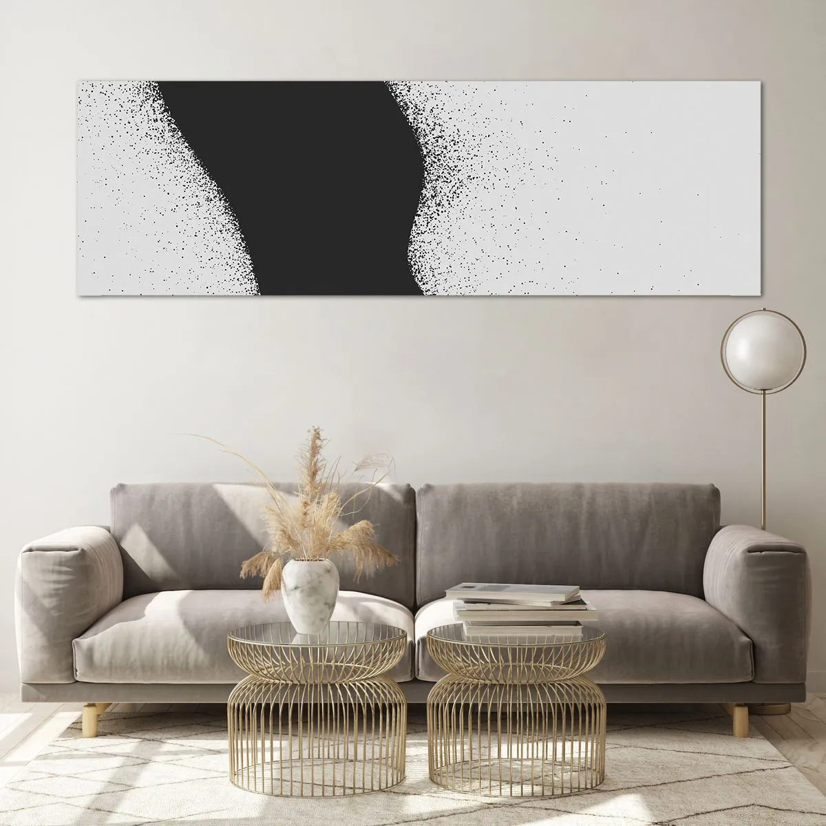 Üveg kép - Folyékony egyensúly - 160x50 cm