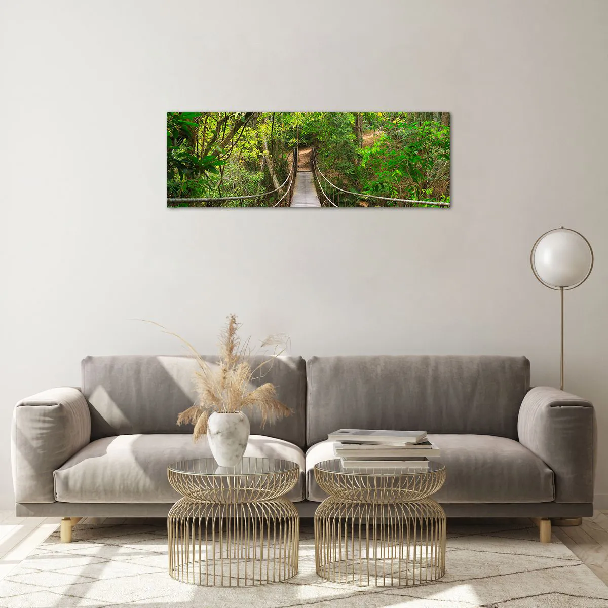 Schilderen op glas - Want er staat een klimplant in de tuin - 90x30 cm