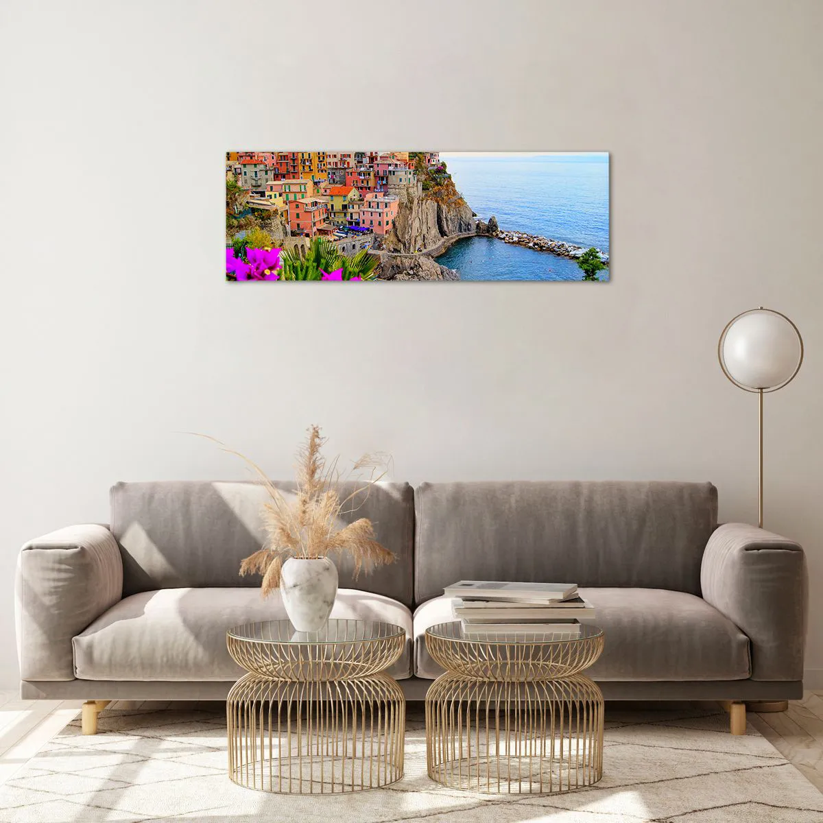 Quadro em vidro - A cidade que sorri - 90x30 cm