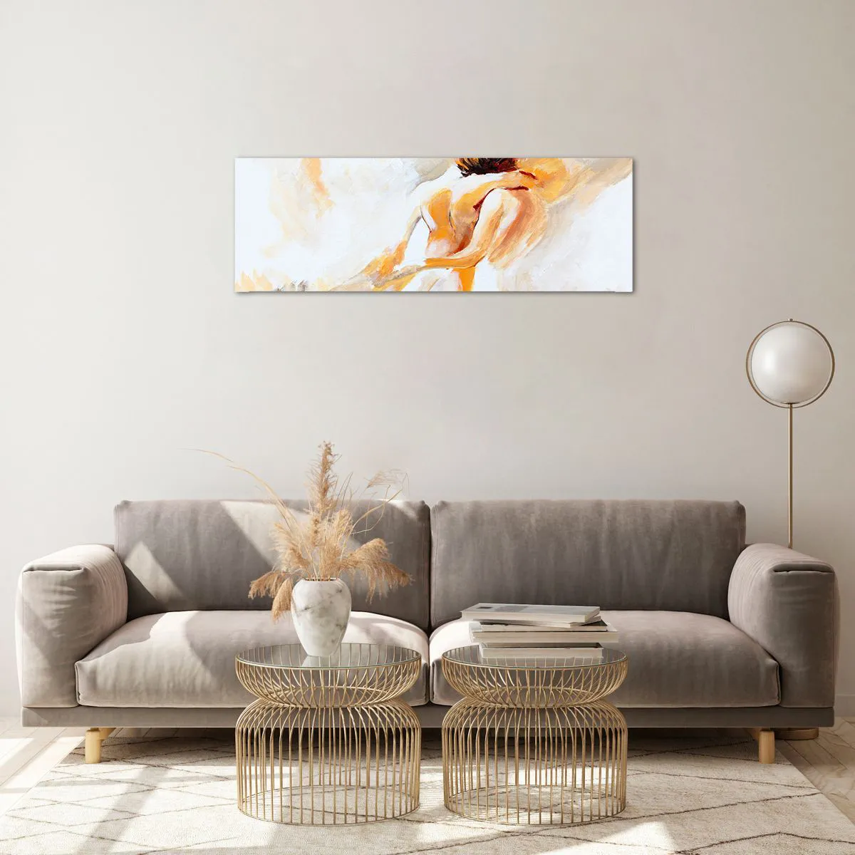 Glass picture - Heavenly Embrace - 90x30 cm