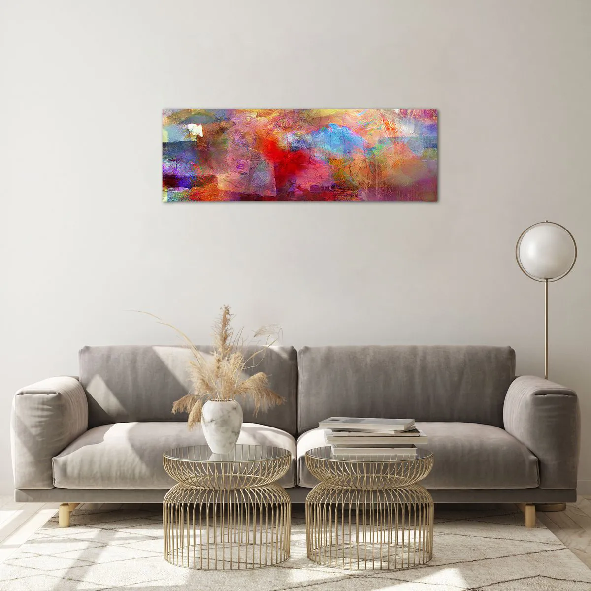 Glasbild - Bild auf glas - Schau in den Regenbogen - 90x30 cm