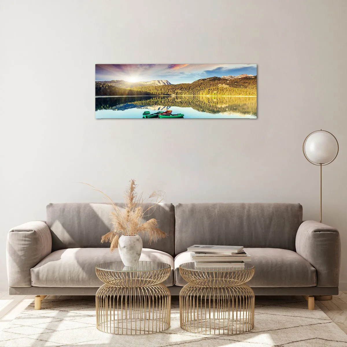 Tablou pe sticlă - Spre o apă netedă ca o oglindă - 90x30 cm