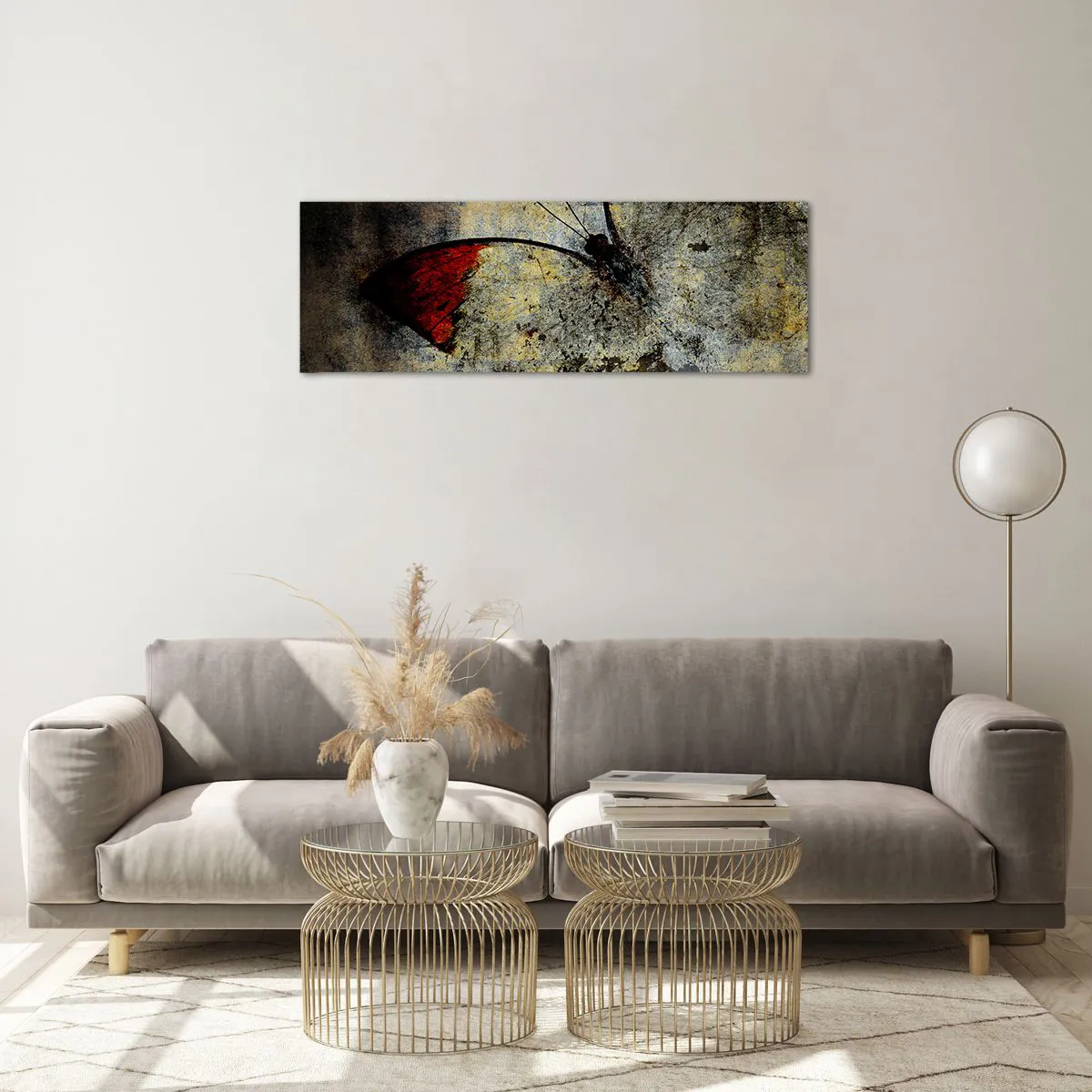 Obraz na skle - Podívej se, než zmizím - 90x30 cm