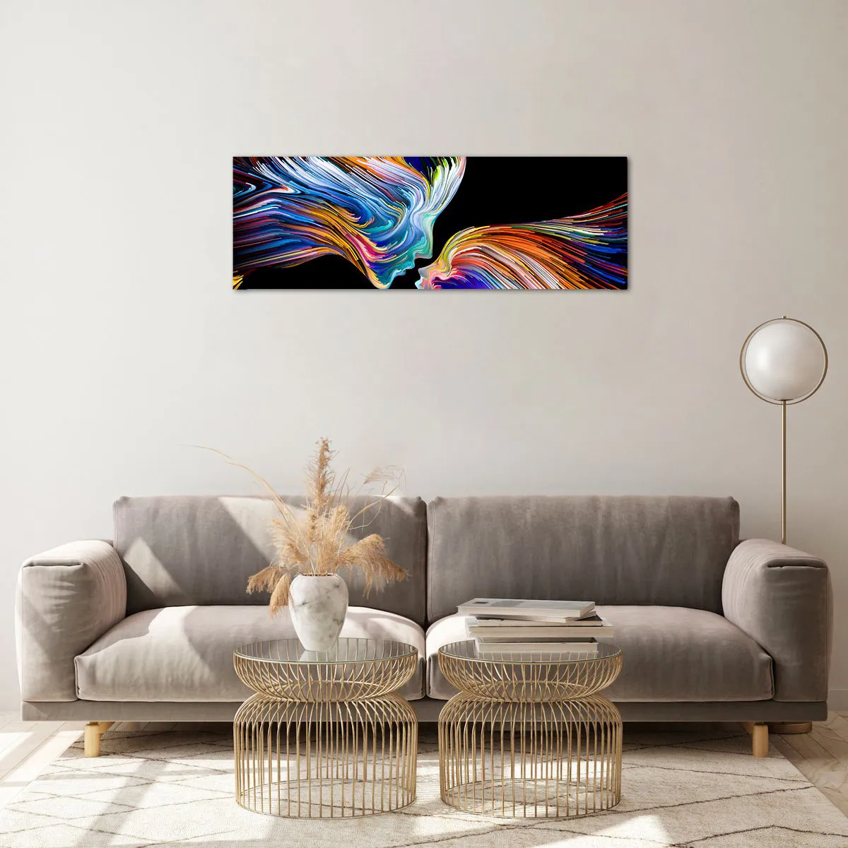 Üveg kép - Az energia és a fény fúziója - 90x30 cm