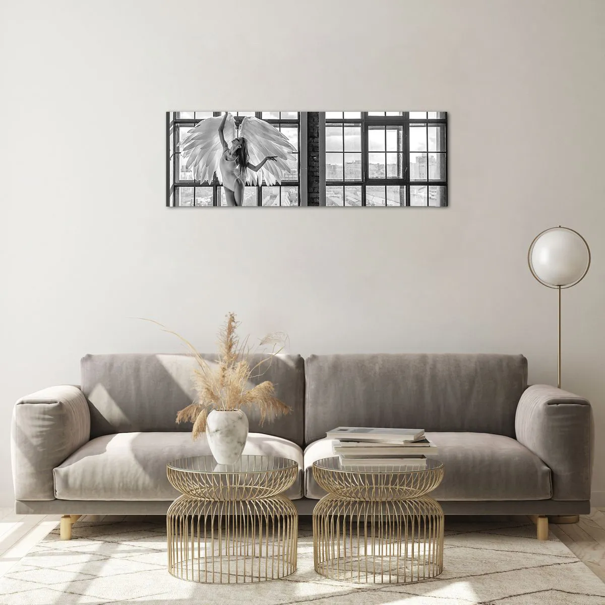 Obraz na skle - Město andělů? - 90x30 cm