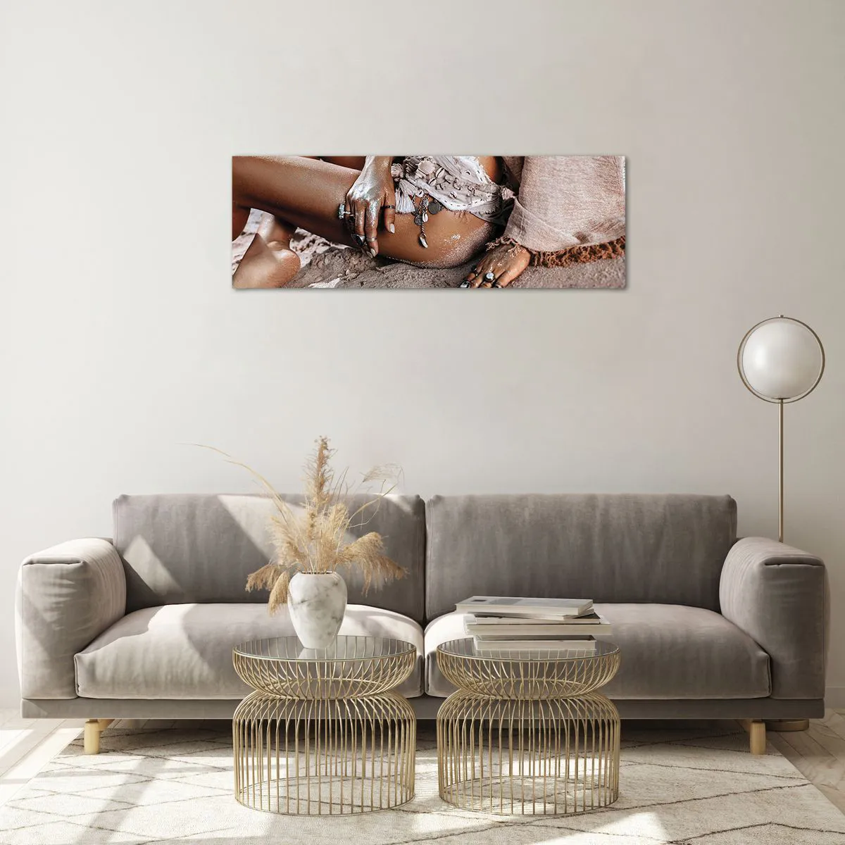 Impression sur verre - Image sur verre - Rejeté par la vague? - 90x30 cm