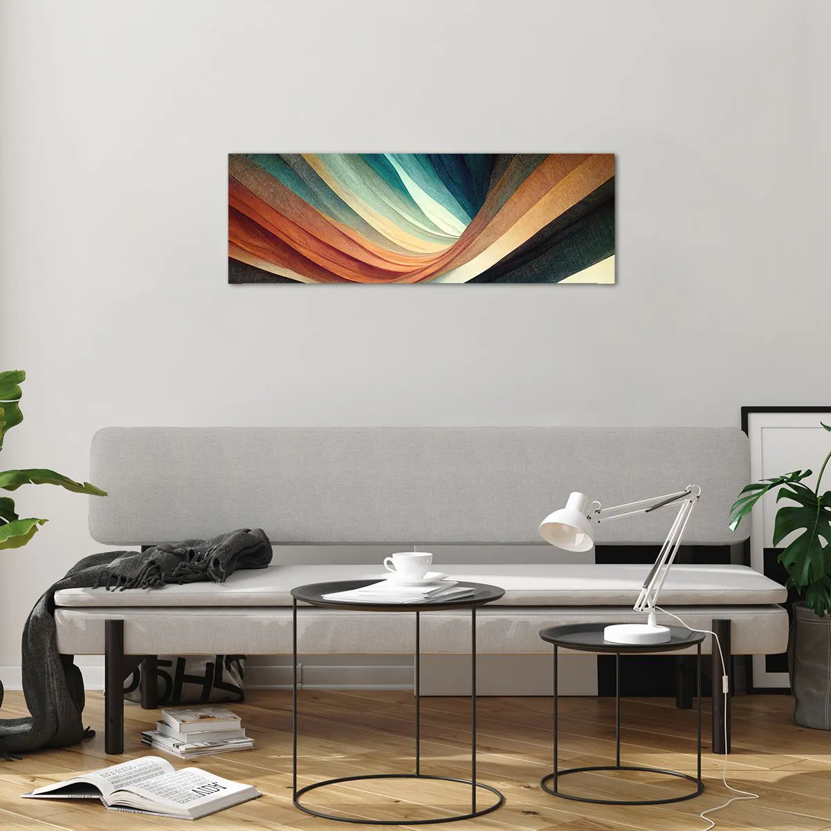 Impression sur verre - Image sur verre - Tissé à partir de couleurs - 90x30 cm