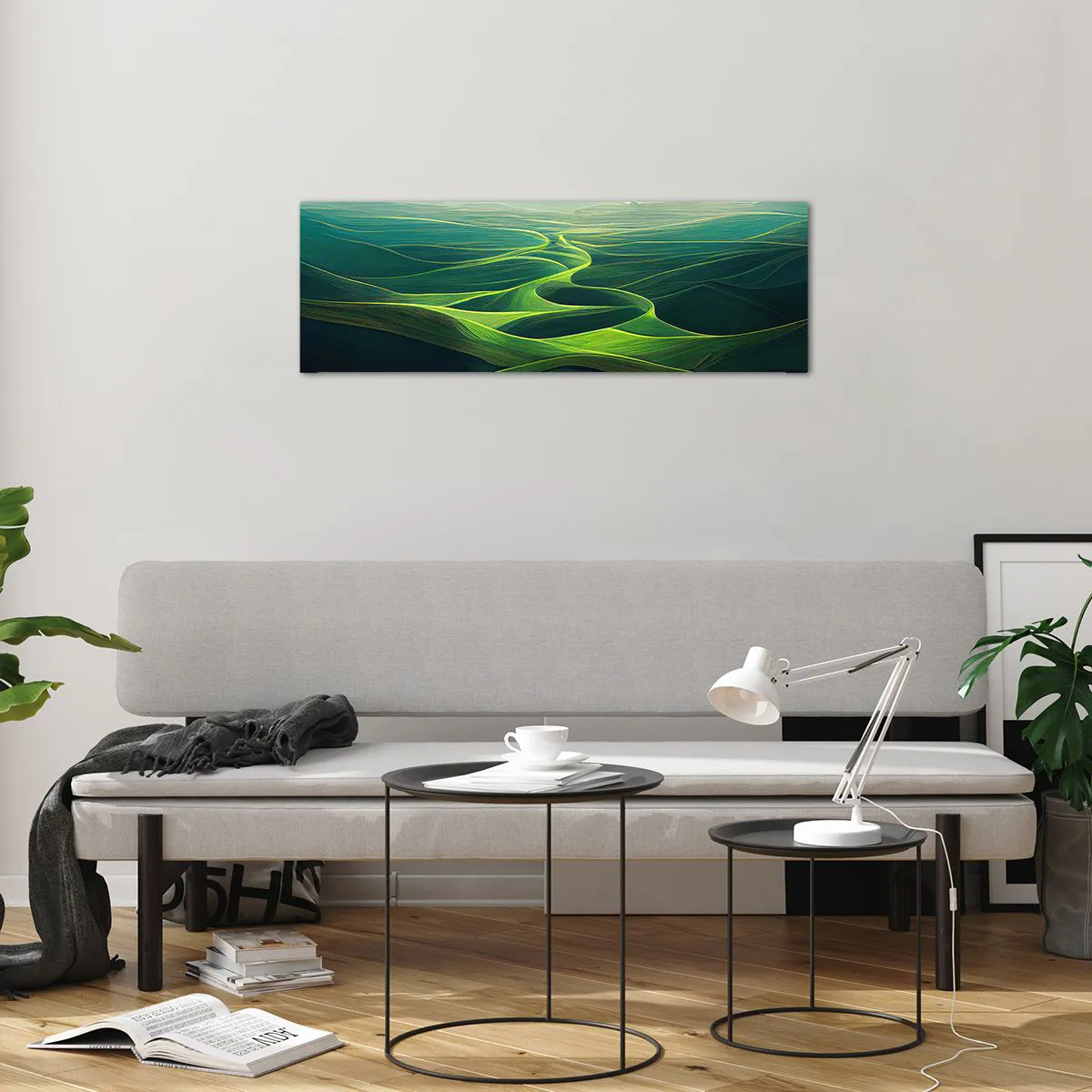 Impression sur verre - Image sur verre - Dans les vallées verdoyantes - 90x30 cm