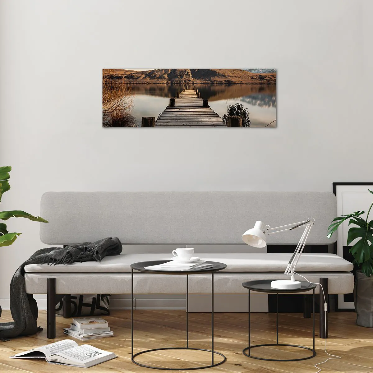 Obraz na szkle - Pejzaż w ciszy - 90x30 cm