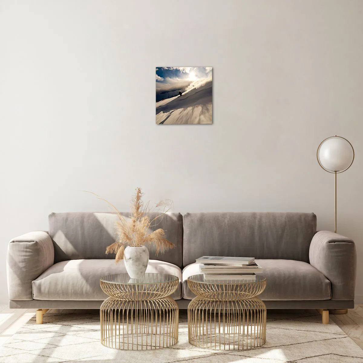 Obraz na skle - Prijatá výzva hôr - 30x30 cm