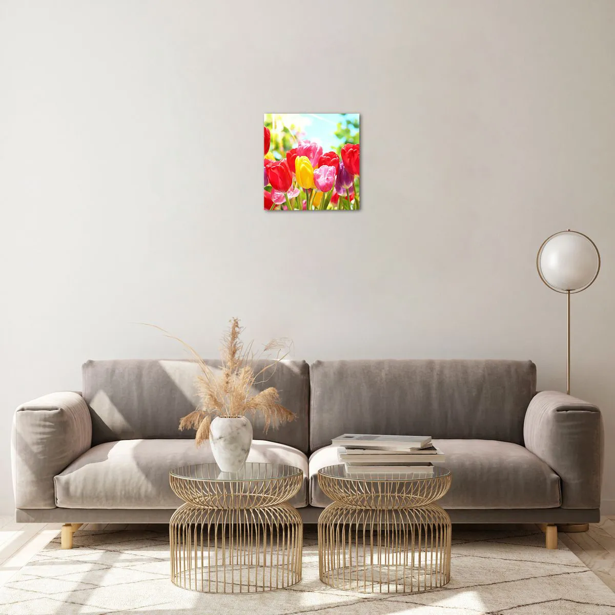 Cuadro sobre vidrio - Impresiones sobre Vidrio - Somos nosotros, ¡los colores de mayo! - 30x30 cm