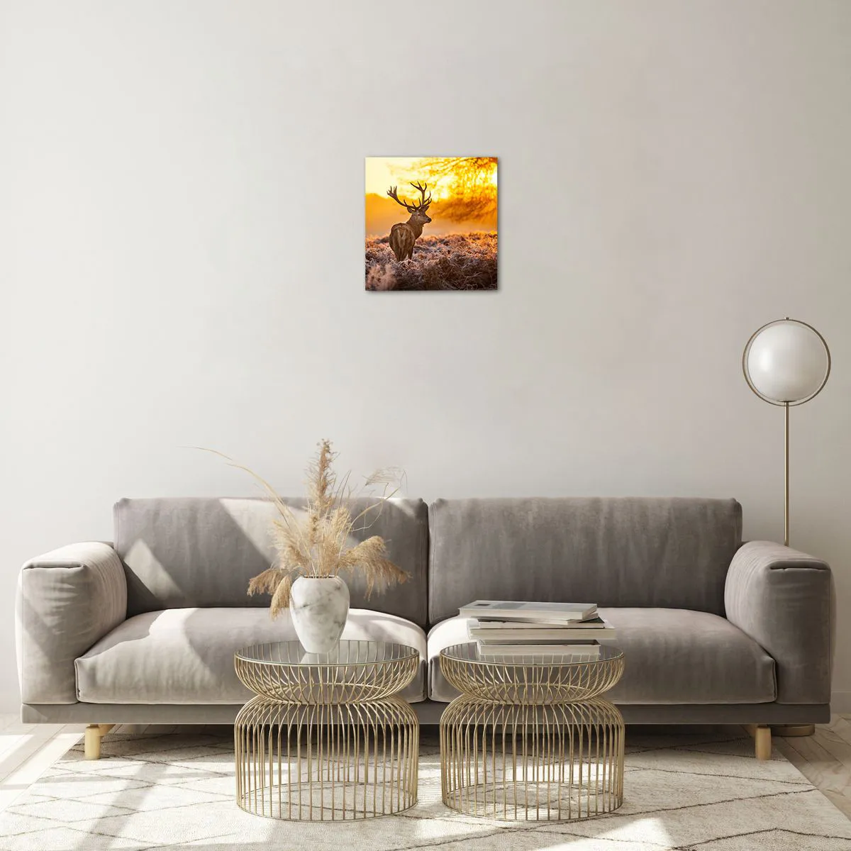 Üveg kép - Az őszi erdő királya - 30x30 cm