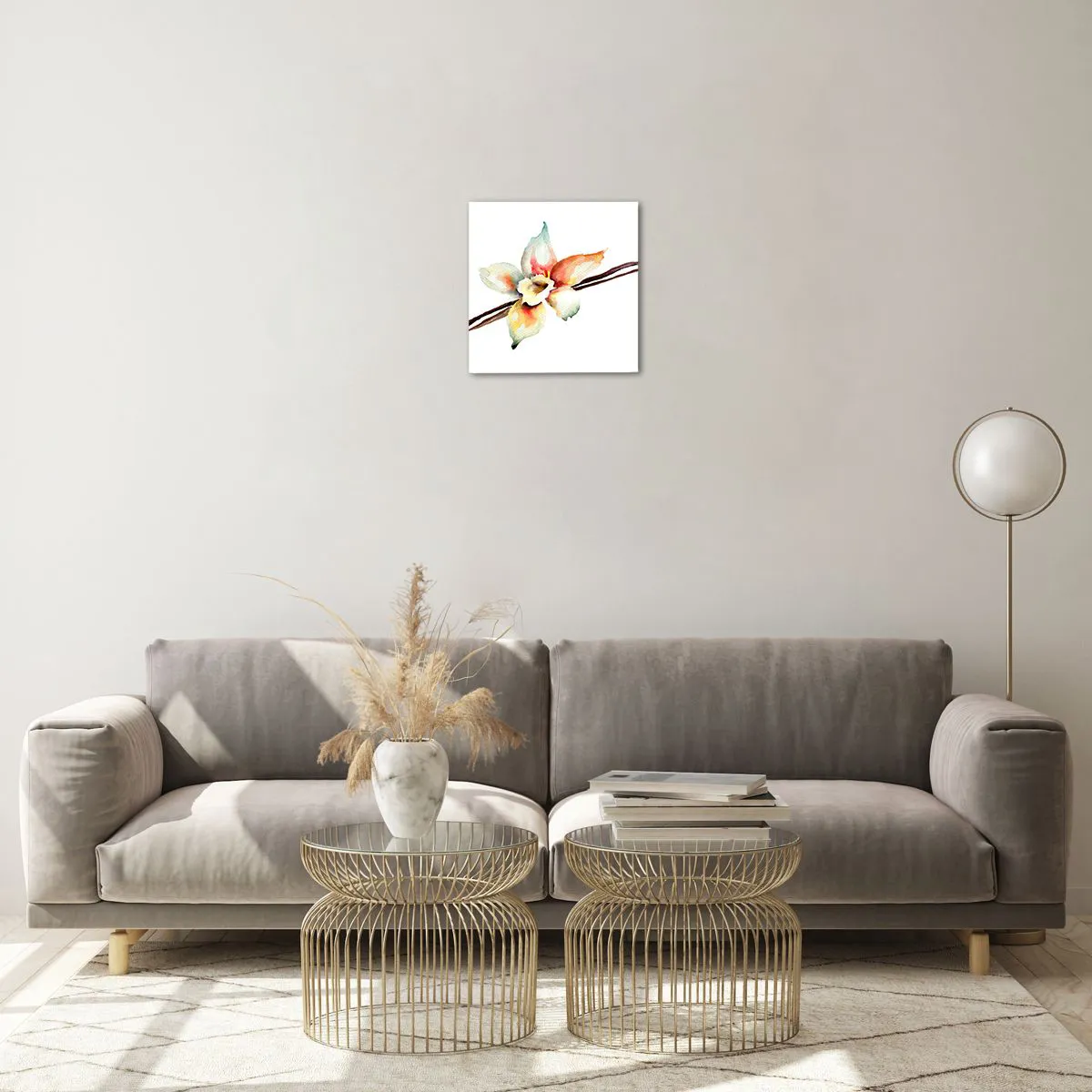 Glasbild - Bild auf glas - Süße mit Farbe verschüttet - 30x30 cm