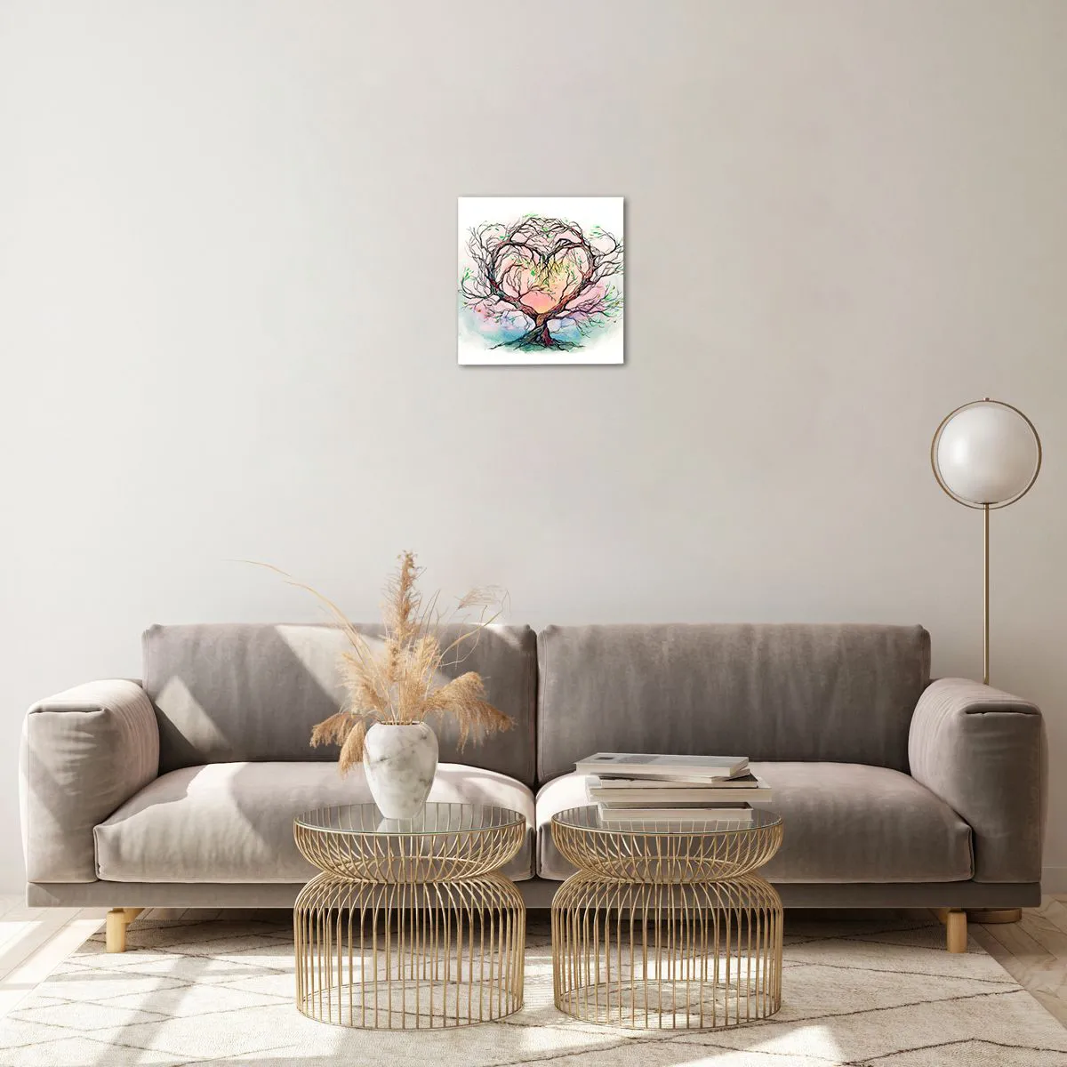 Impression sur verre - Image sur verre - Ensemble contre les tempêtes - 30x30 cm