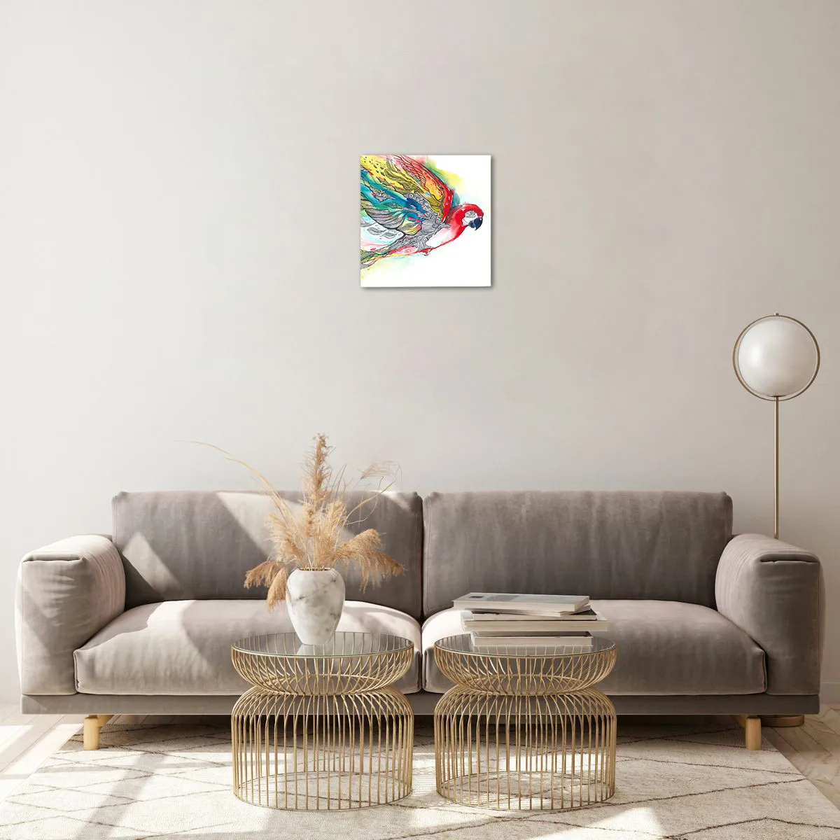 Schilderen op glas - Leef kleurrijk - 30x30 cm