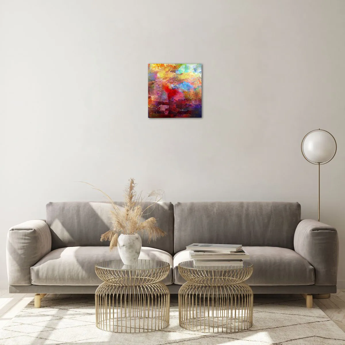 Impression sur verre - Image sur verre - Regardez à l'intérieur de l'arc-en-ciel - 30x30 cm