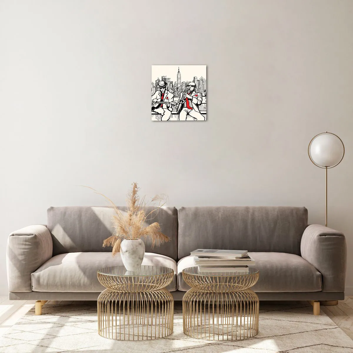 Glasbild - Bild auf glas - New Yorker Improvisation - 30x30 cm