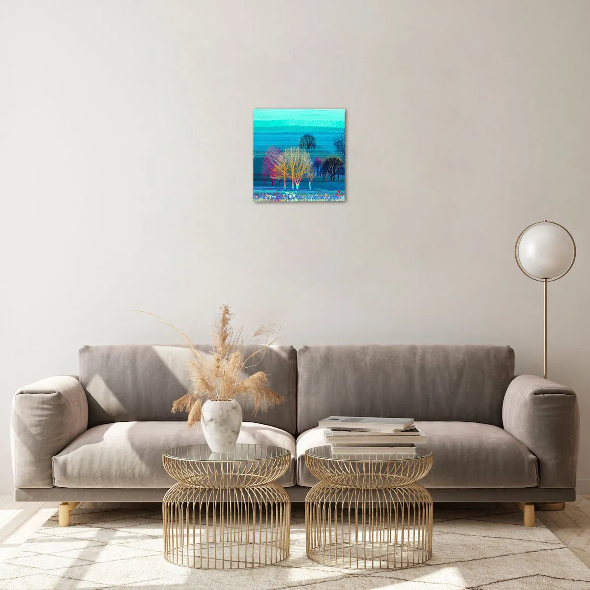 Obraz na szkle - Wyczesany pejzaż - 30x30 cm