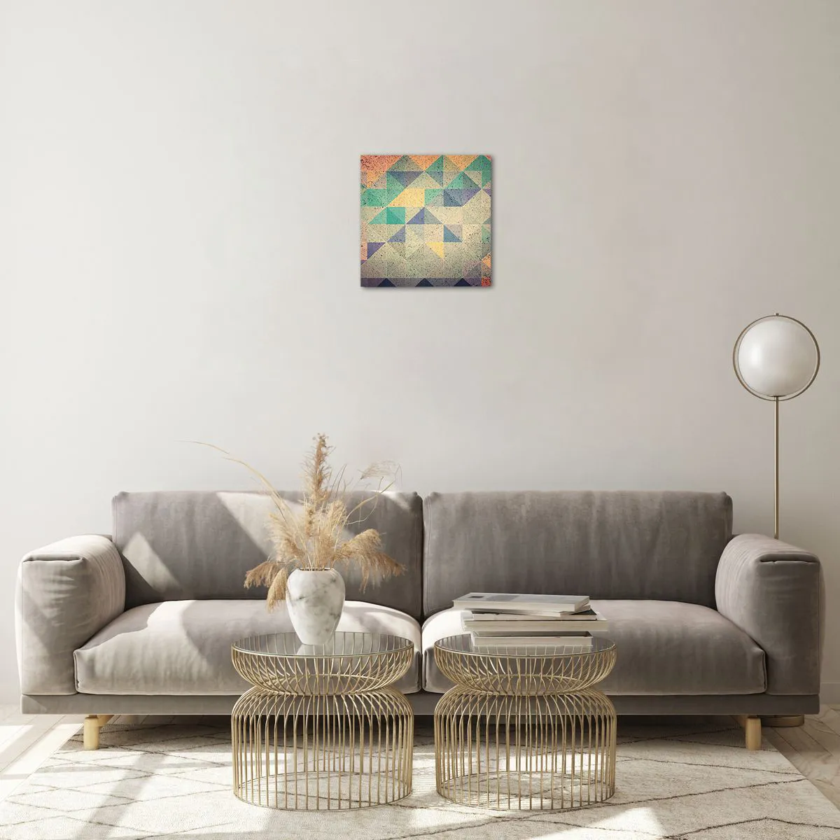 Glasbild - Bild auf glas - Republik der Dreiecke - 30x30 cm