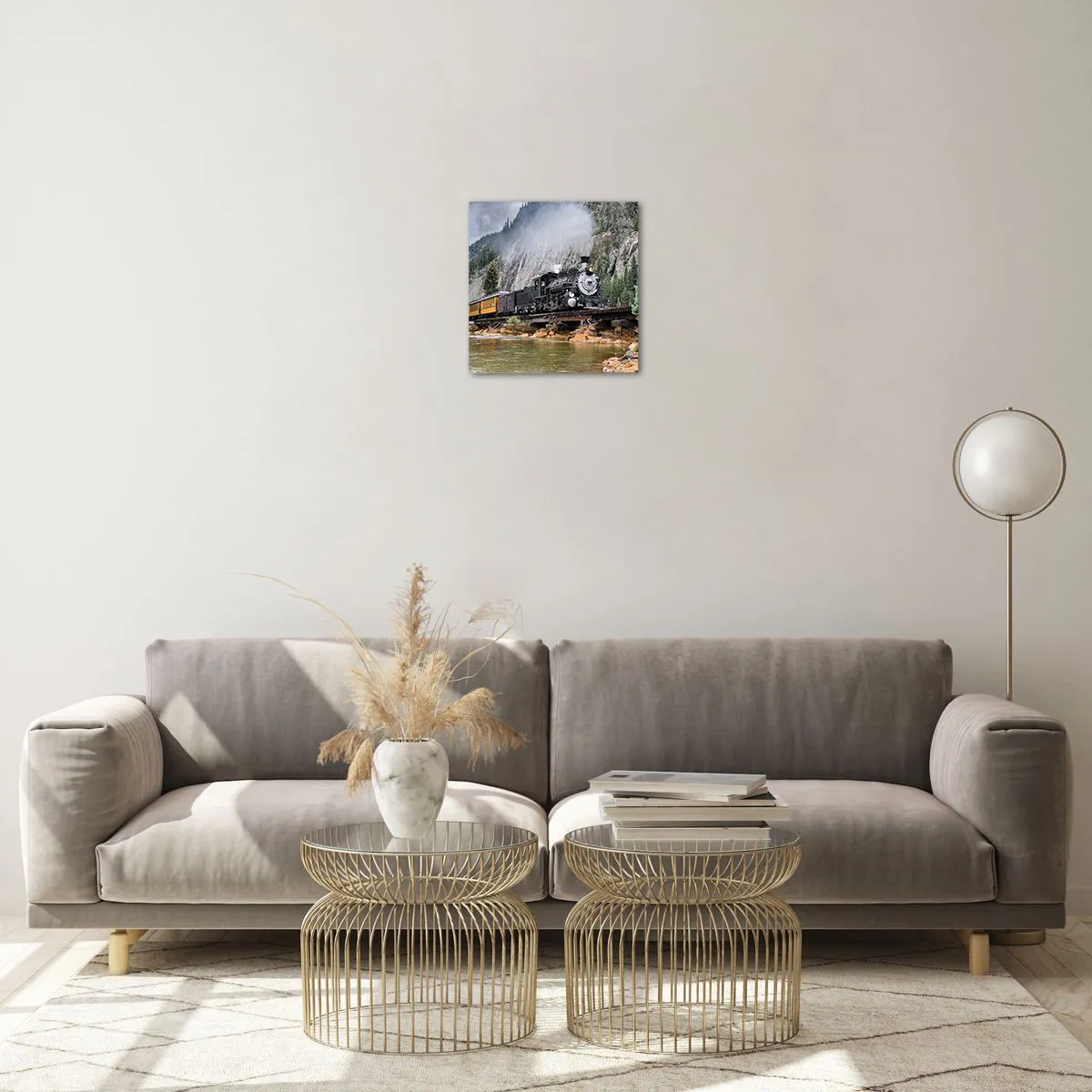 Glass picture - Where Are You off to? - 30x30 cm