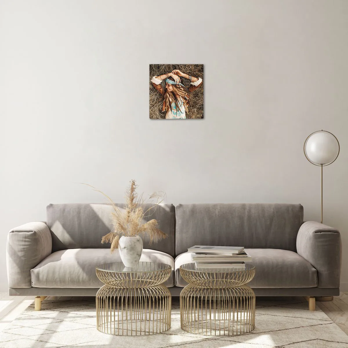 Glastavla - Bild på glas - På väg till kärlekens sommar - 30x30 cm