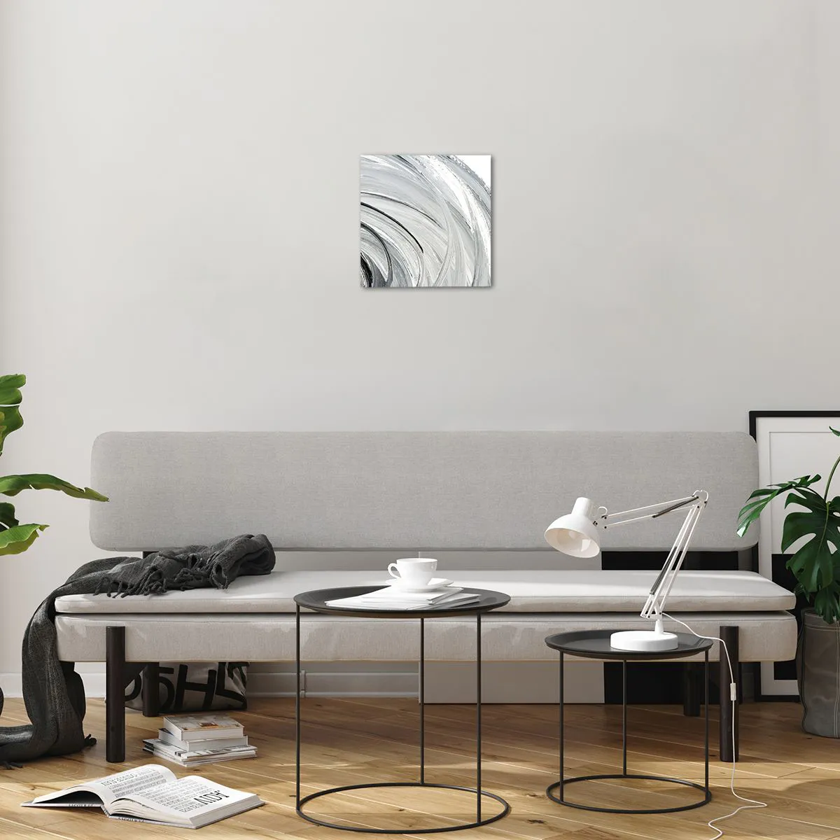 Tablou pe sticlă - Compoziție orbitală - 30x30 cm