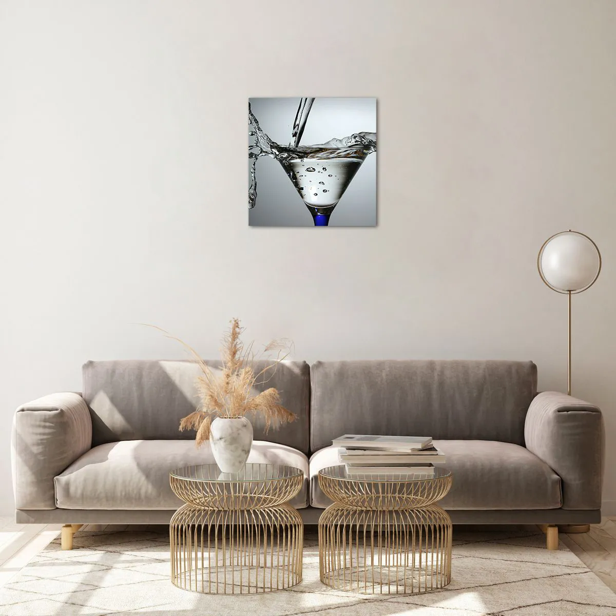 Glasbild - Bild auf glas - Am Rand der Tasse - 40x40 cm