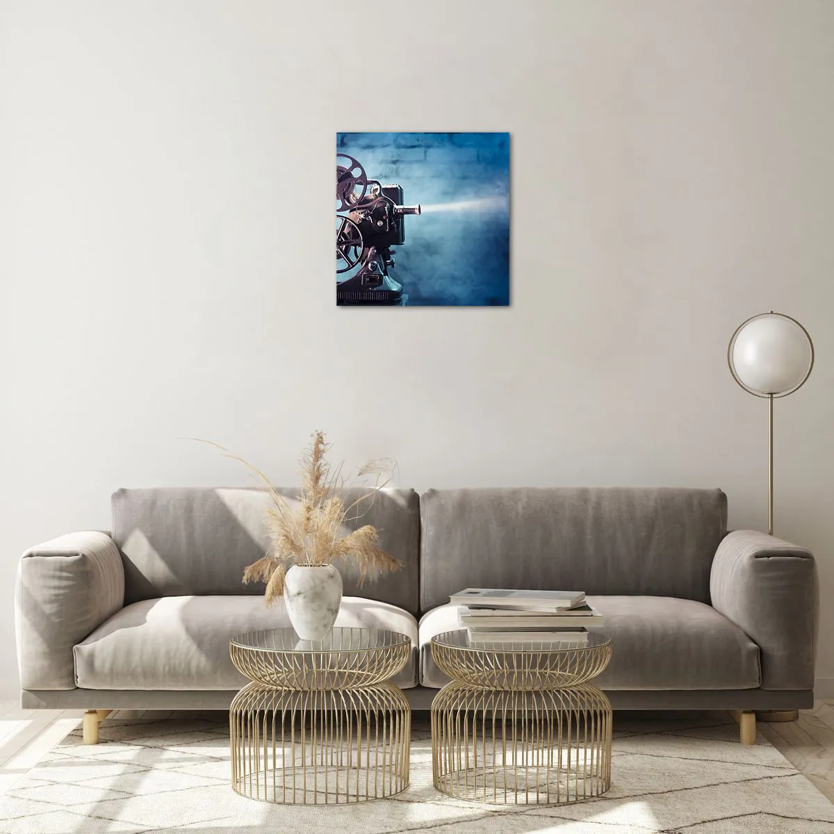 Obraz na szkle - W starym kinie - 40x40 cm