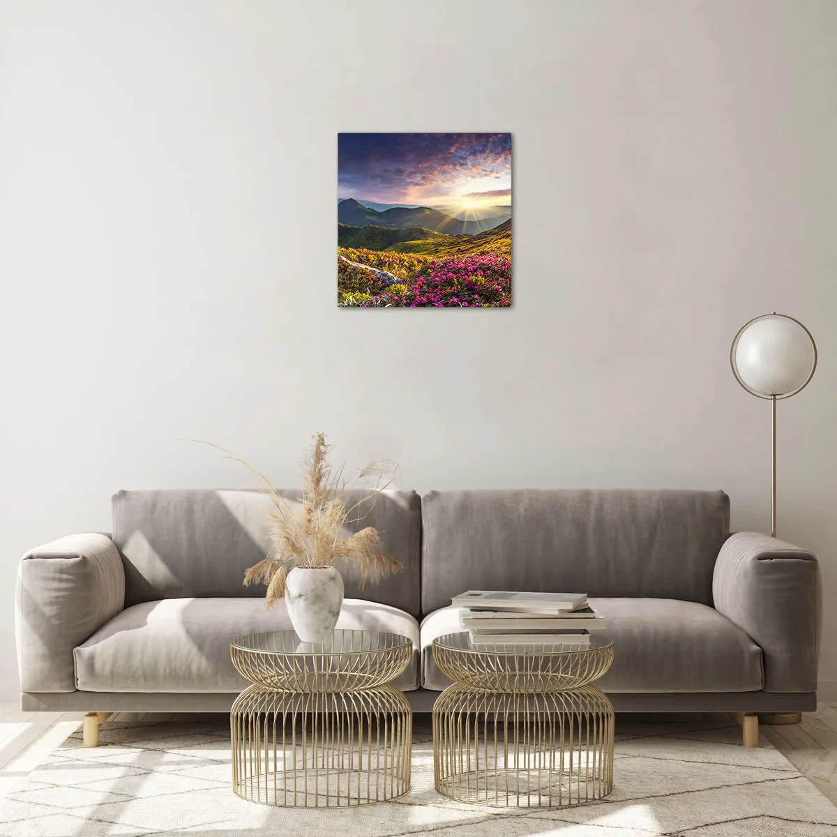 Impression sur verre - Image sur verre - Fraîcheur matinale en montagne - 40x40 cm