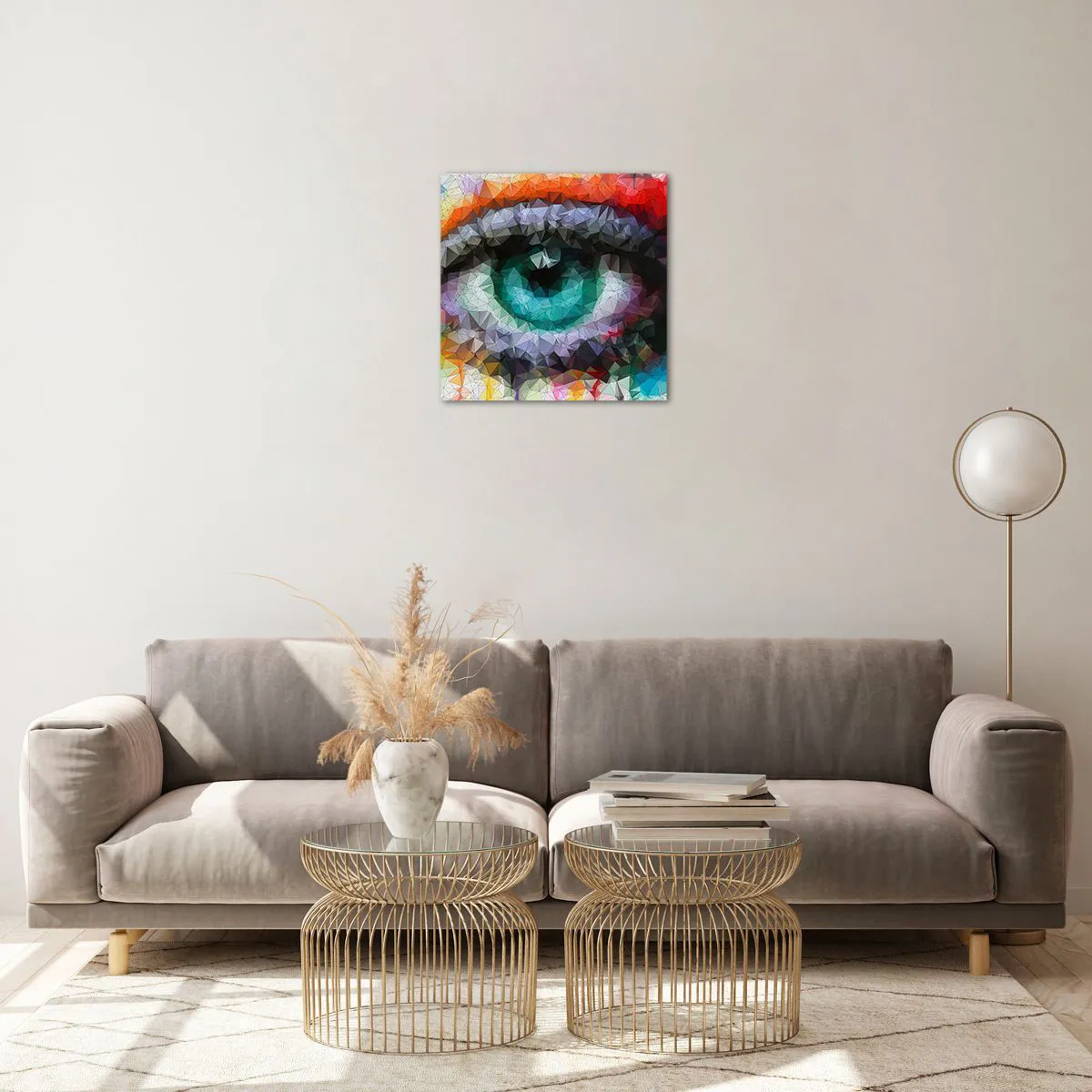 Üveg kép - A szemek kristályos ragyogása - 40x40 cm