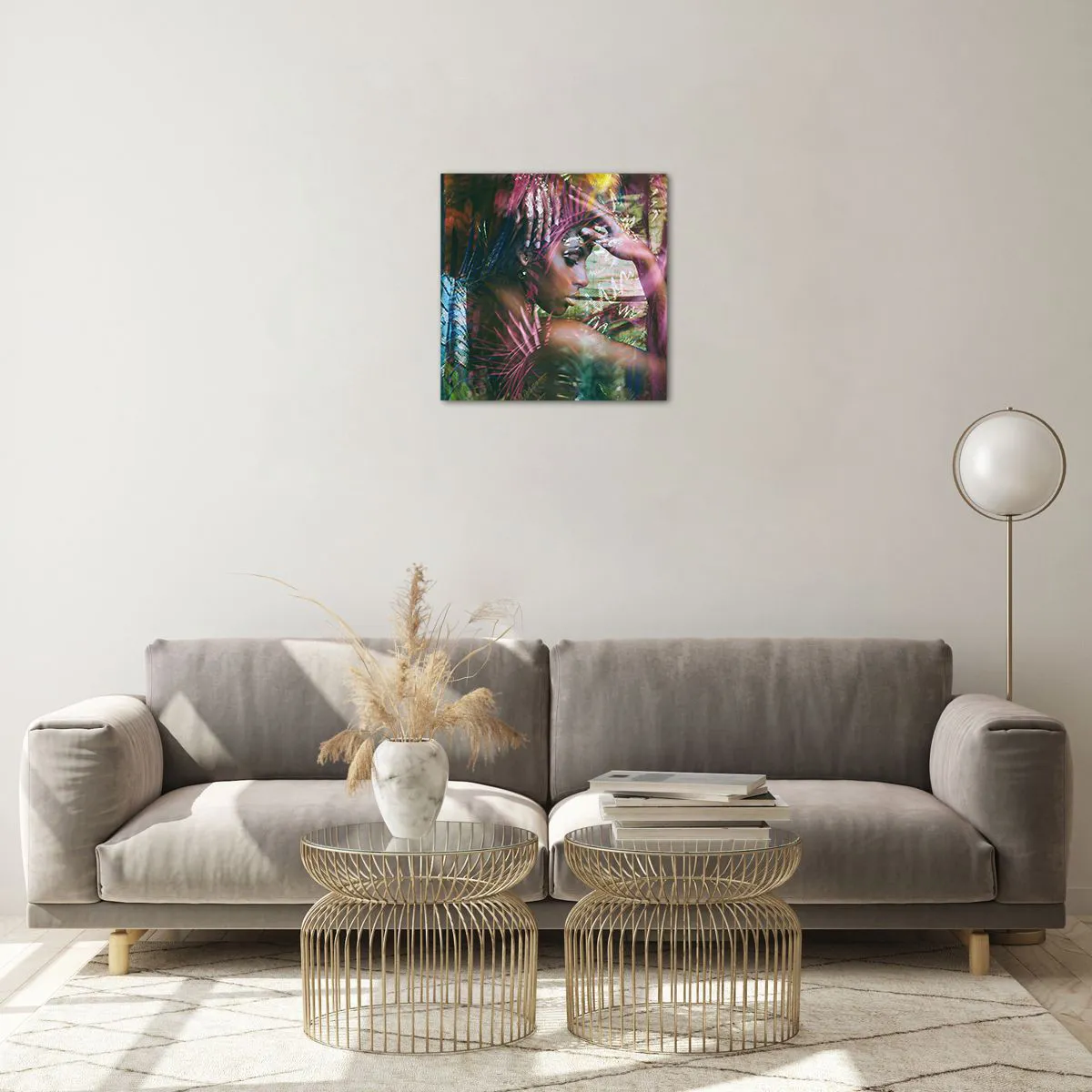 Üveg kép - Anyatermészet a dzsungelben - 40x40 cm