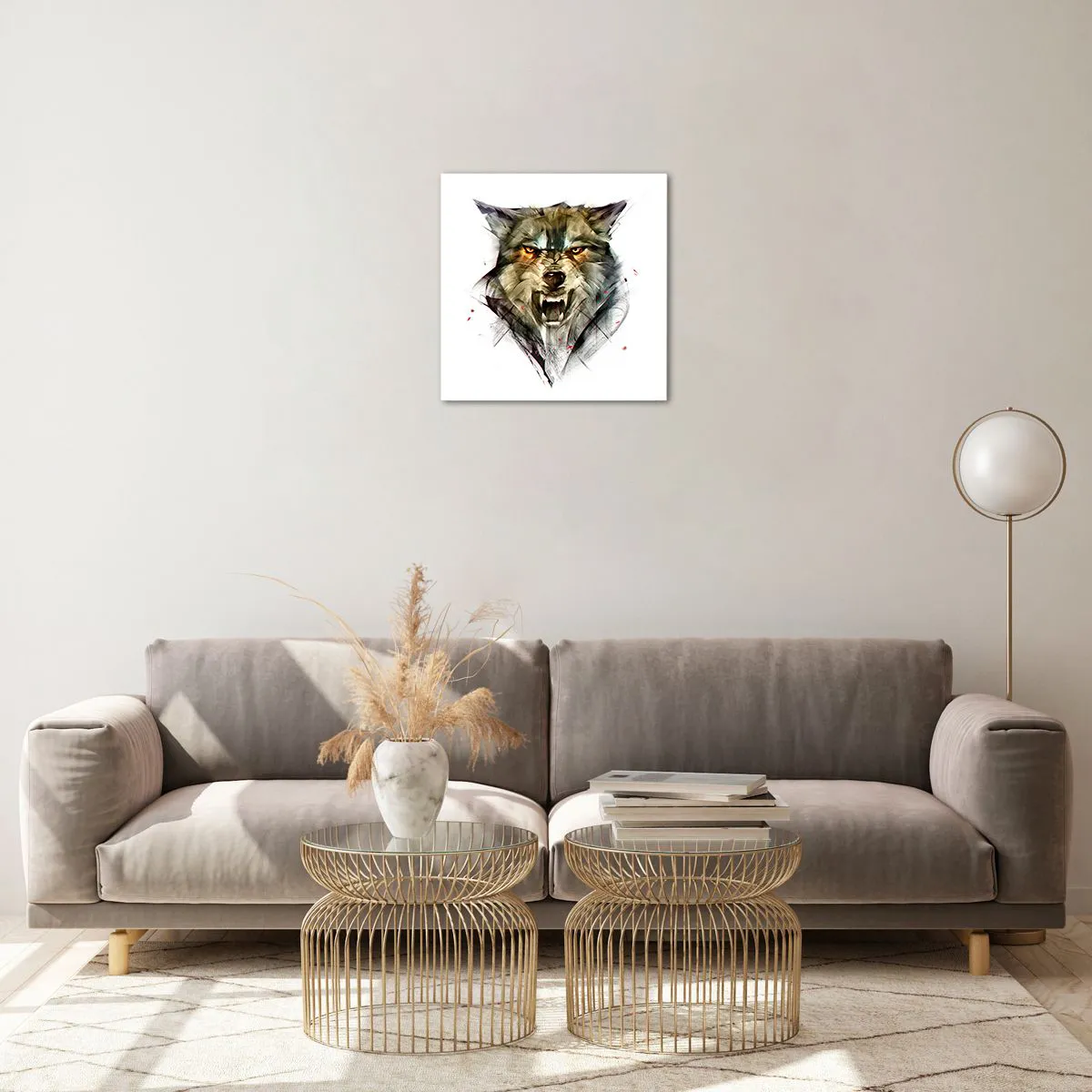 Üveg kép - Egy lépést sem! - 40x40 cm