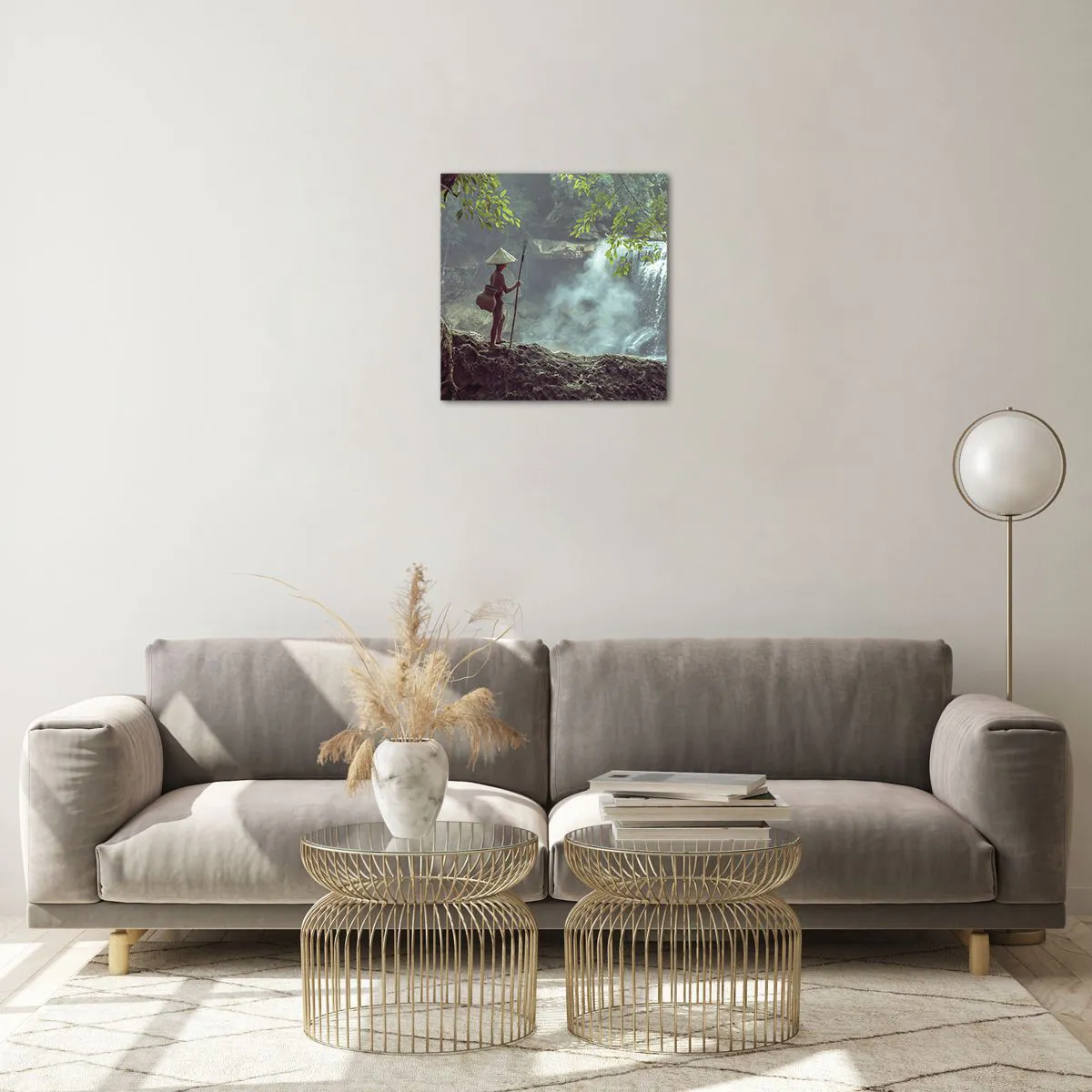 Obraz na skle - Spřátelený s přírodou - 40x40 cm