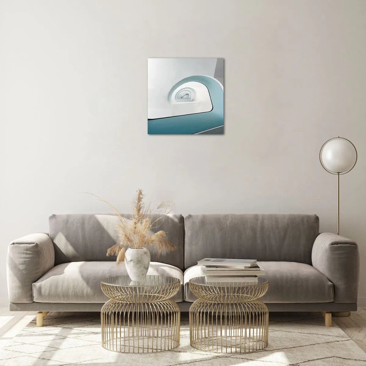 Impression sur verre - Image sur verre - Au profondeur du bleu - 40x40 cm