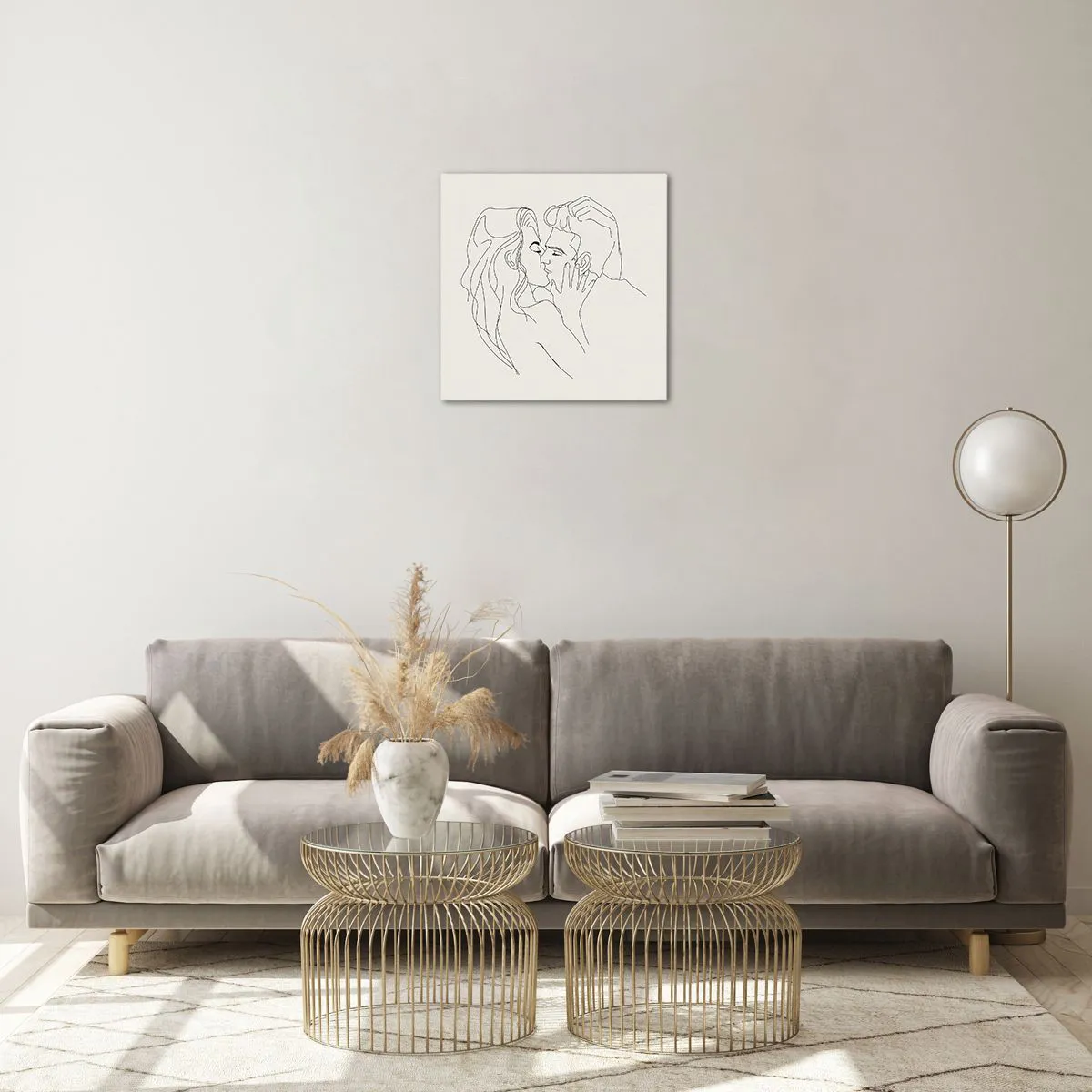 Impression sur verre - Image sur verre - Enlacé de sentiment - 40x40 cm