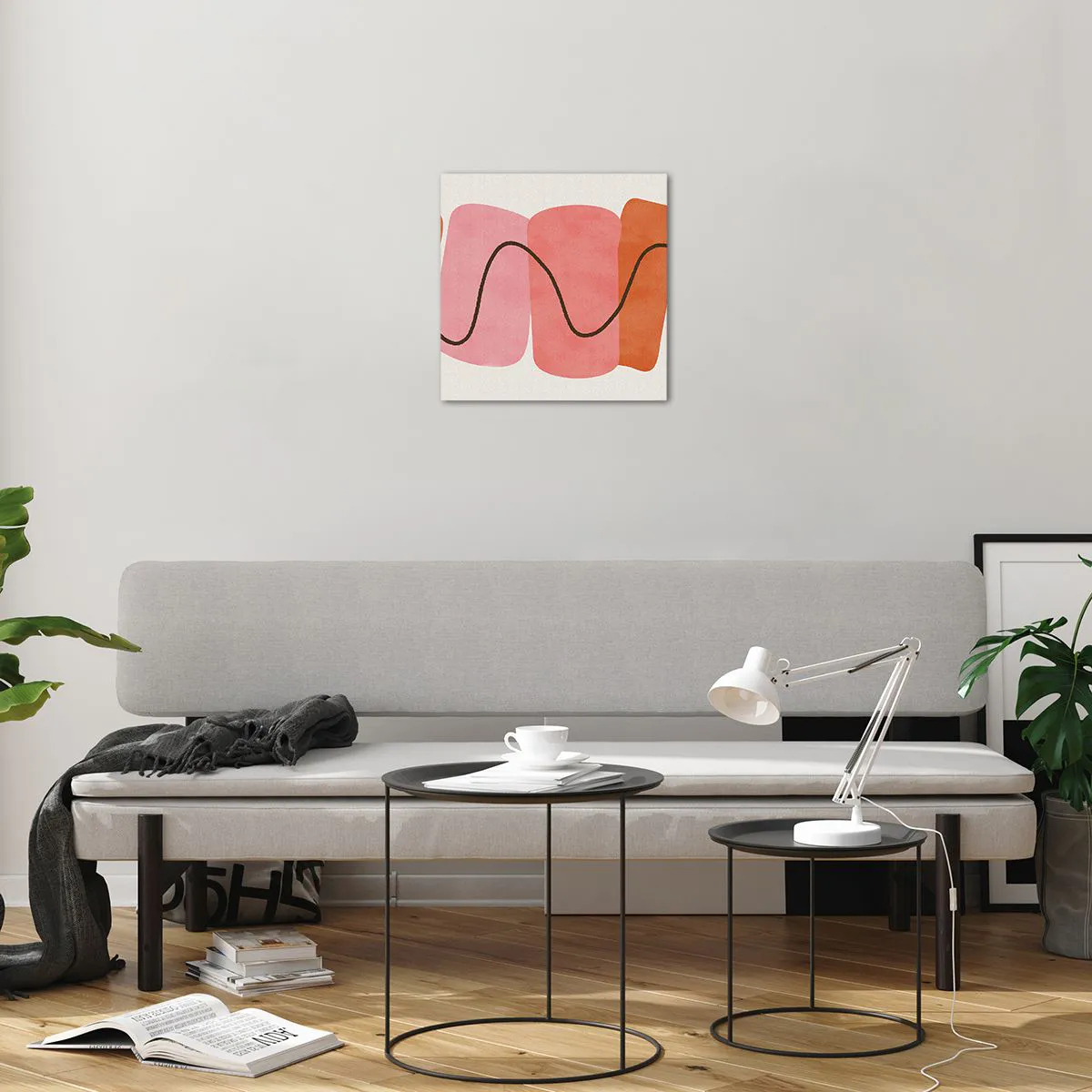 Üveg kép - Formák szelíd mozgása - 40x40 cm