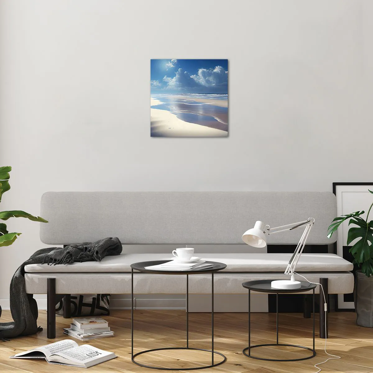 Tablou pe sticlă - Vacanță în paradis - 40x40 cm