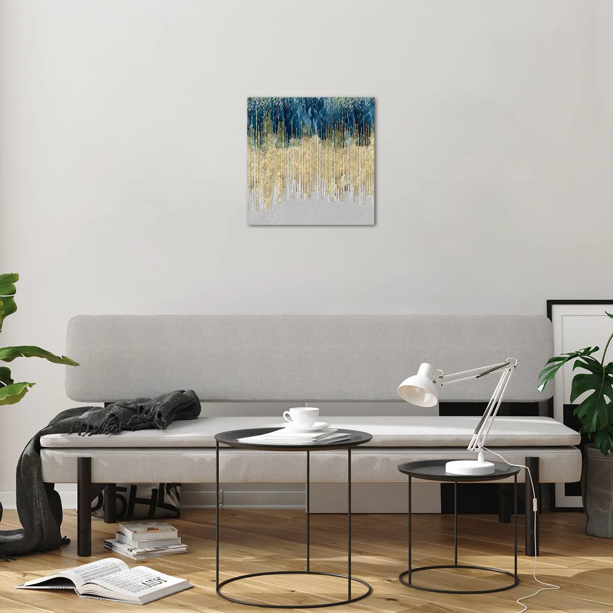 Obraz na skle - Zlacená hranice - 40x40 cm