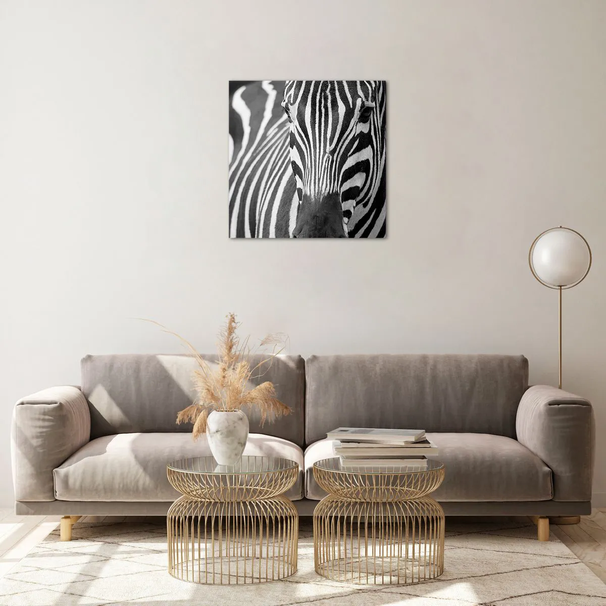 Impression sur verre - Image sur verre - Le monde est noir et blanc - 50x50 cm