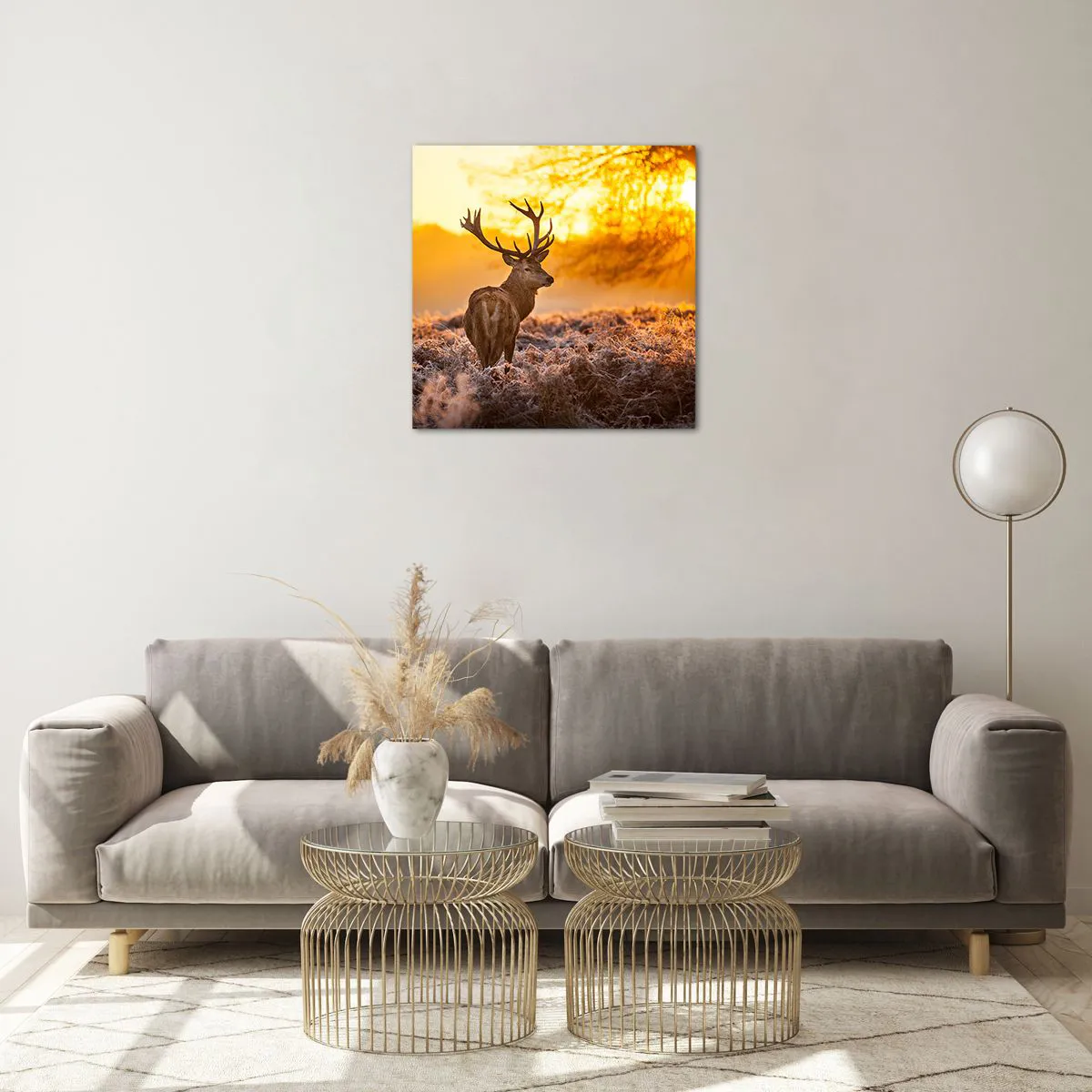 Üveg kép - Az őszi erdő királya - 50x50 cm