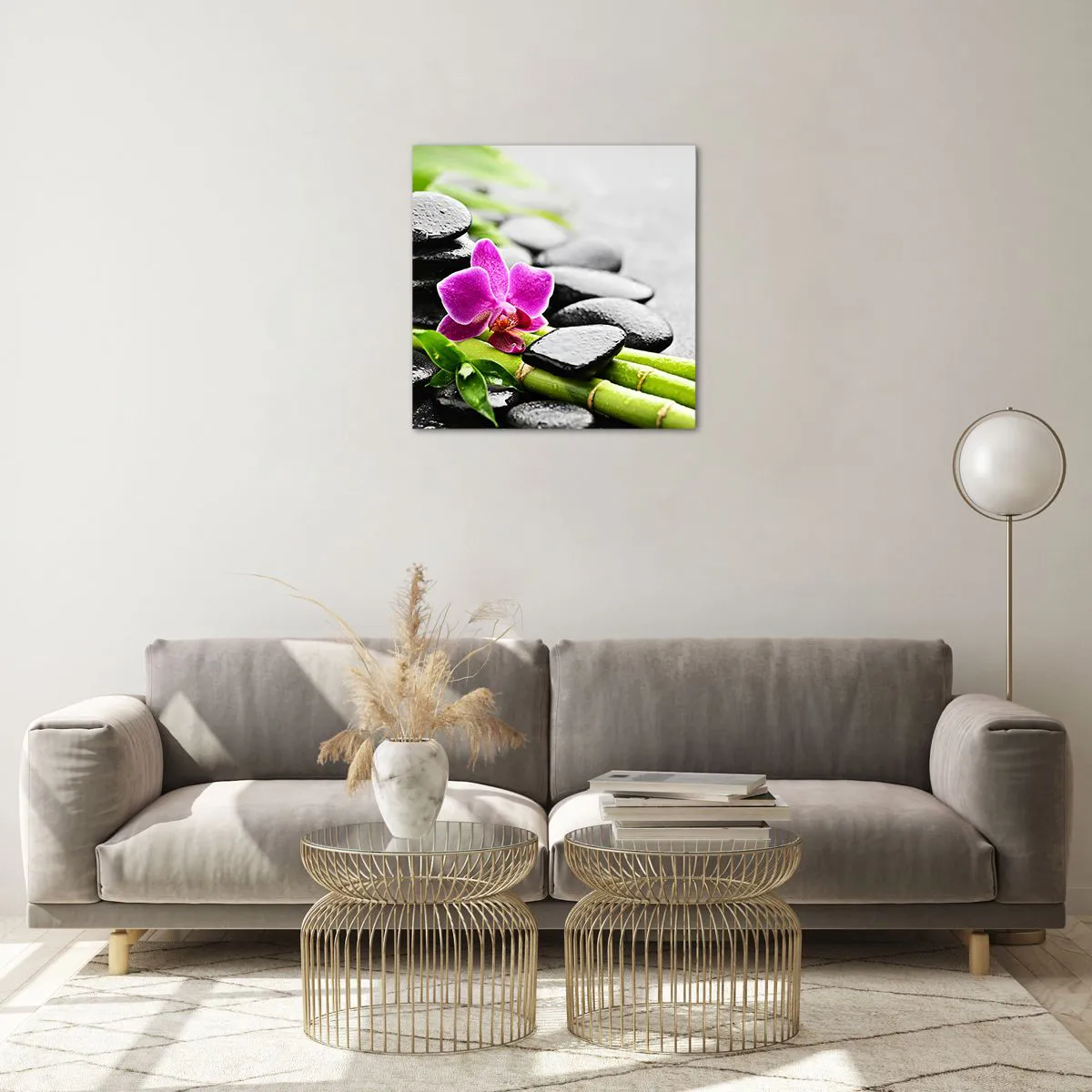 Impression sur verre - Image sur verre - Dans un équilibre de calme - 50x50 cm