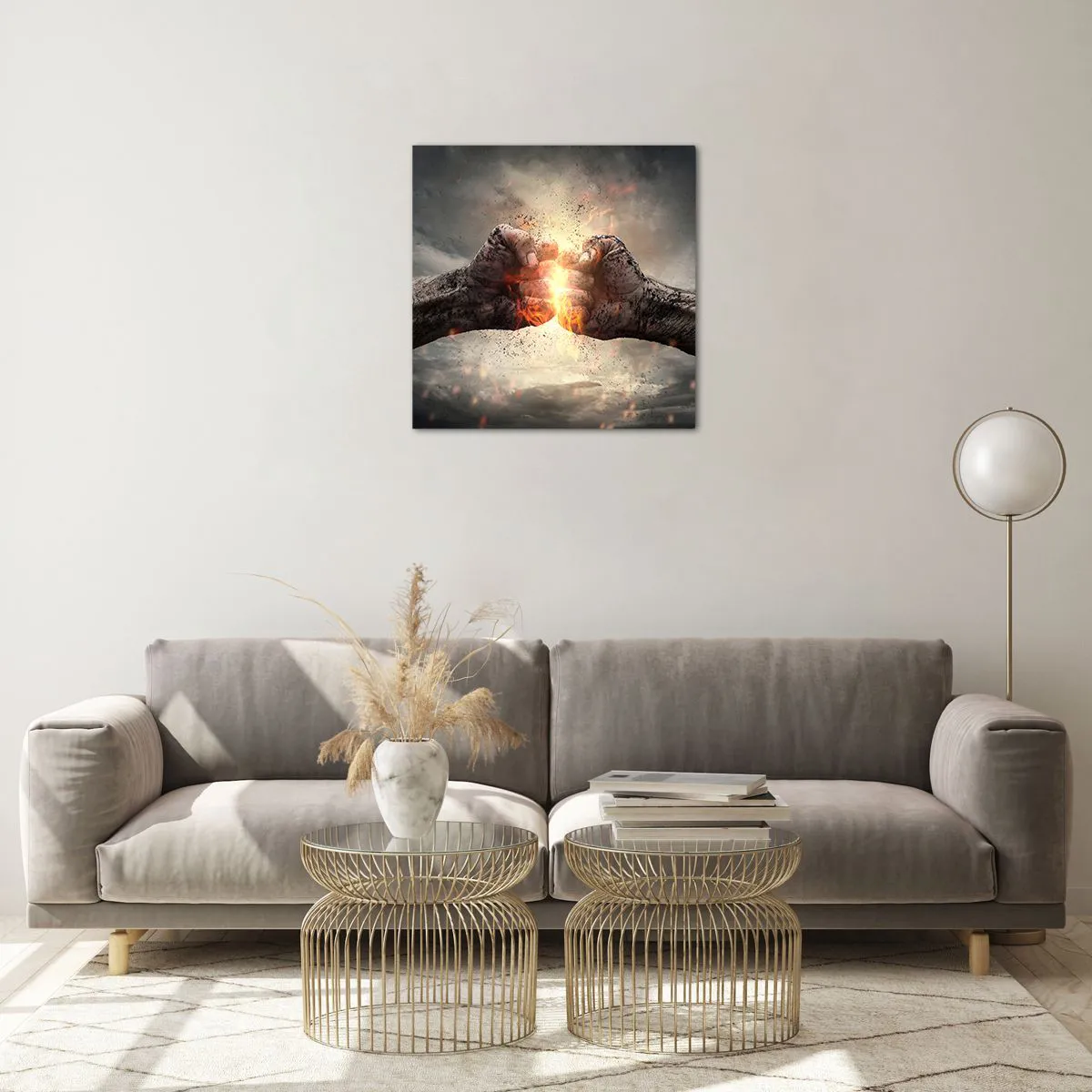 Glass picture - Stand Up and Fight - 50x50 cm