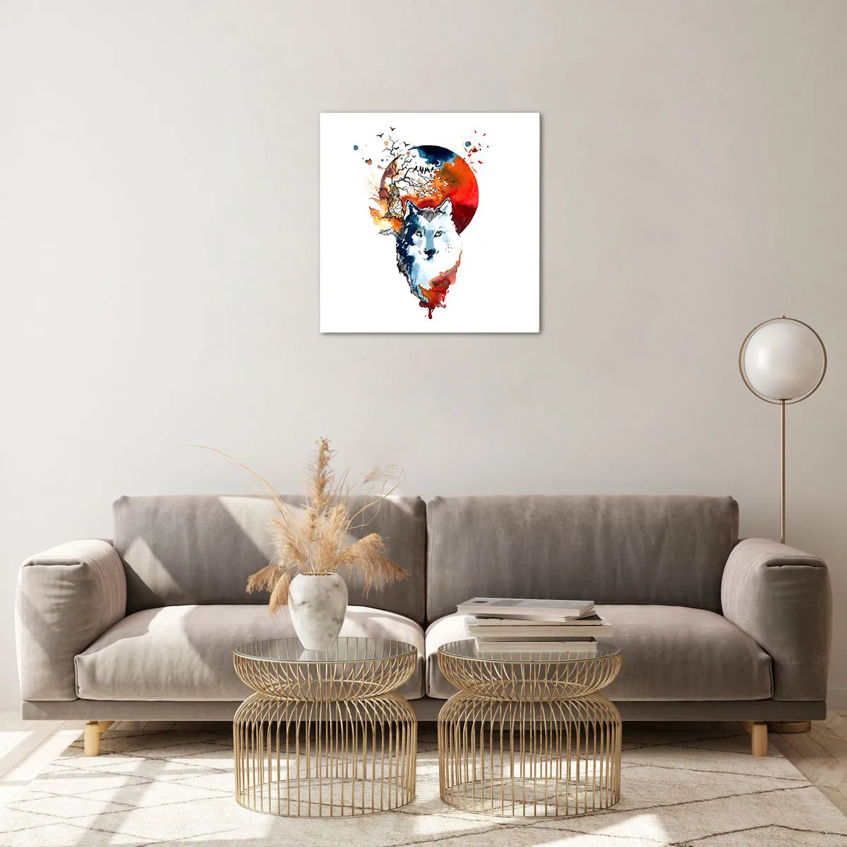 Glass picture - Face to Face With the Night - 50x50 cm