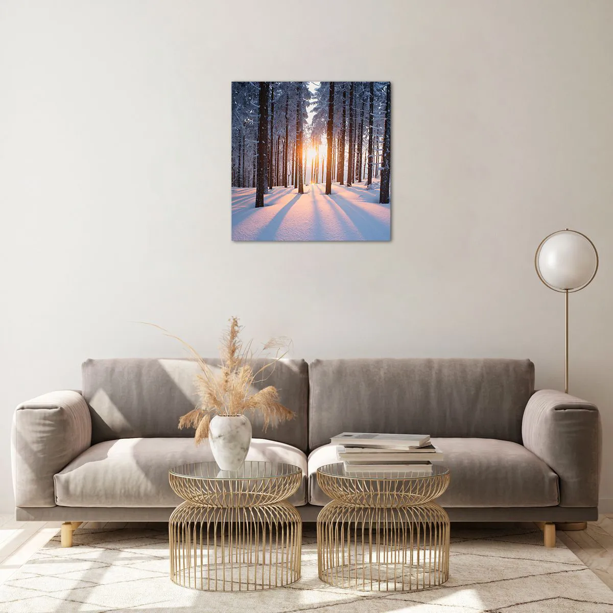 Tablou pe sticlă - În mod clar în alb și negru - 50x50 cm